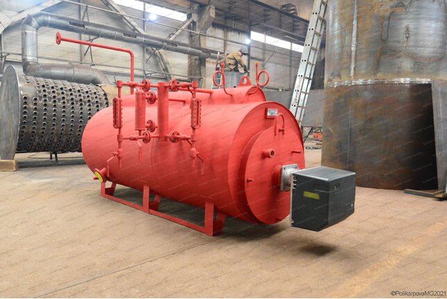Котел промышленный паровой на газу 300 кг с температурой 130 С